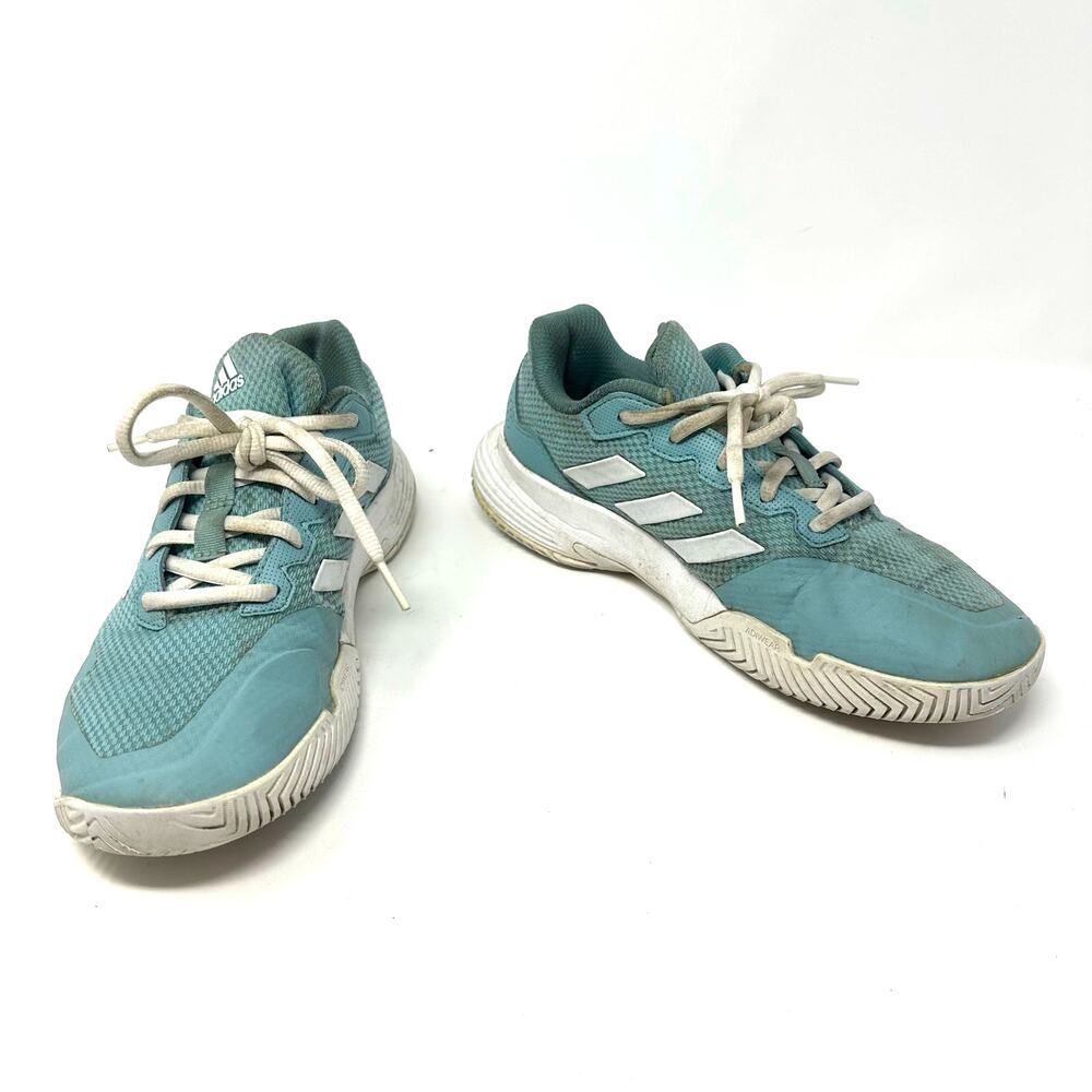 Adidas Size 7 PickleBall Shoes Teal Lace Up Sneaker Outdoor Court Athletic wear